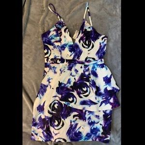 NWT Purple/Blue Cocktail Mini Dress